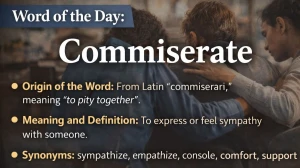 Word of the Day: Commiserate with Meaning and Definition
