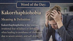 Word of the Day: Kakorrhaphiophobia with Meaning and Definition