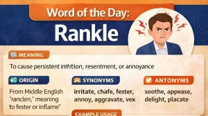 Word of the Day: Rankle with Meaning and Definition