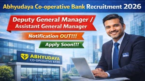 Abhyudaya Co-operative Bank Recruitment 2026 - Apply Online for Deputy General Manager/ Assistant General Manager  Posts