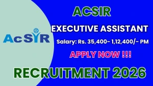 AcSIR Executive Assistant Recruitment 2026 – Apply Online