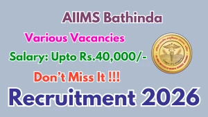 AIIMS Bathinda Recruitment 2026 - Walkin for DEO, Pharmacist and More