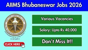 AIIMS Bhubaneswar Recruitment 2026 - Apply Online for Pharmacist, Technician and DEO Posts