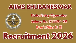 AIIMS Bhubaneswar Data Entry Operator Recruitment 2026 – Apply Online