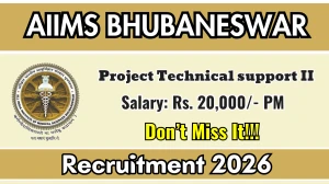 AIIMS Bhubaneswar Project Technical support-II Recruitment 2026 - Apply Online