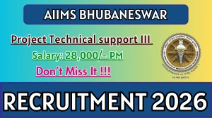 AIIMS Bhubaneswar Project Technical support III Recruitment 2026 – Apply Online
