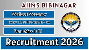 AIIMS Bibinagar Recruitment 2026 - Apply Offline for Technician, DEO and More Posts