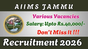 AIIMS Jammu Recruitment 2026 - Apply Online for 03 DEO, Technician and More Posts