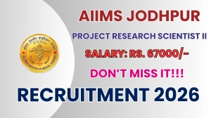 AIIMS Jodhpur Project Research Scientist II Recruitment 2026 – Walk in