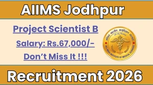 AIIMS Jodhpur Project Scientist B Recruitment 2026 – Walk in