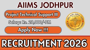 AIIMS Jodhpur Project Technical Support III Recruitment 2026 – Walk in