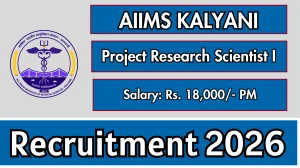 AIIMS Kalyani Project Research Scientist I Recruitment 2026 – Apply Online