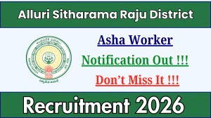 Alluri Sitharama Raju District Asha Worker Recruitment 2026 - Apply Offline