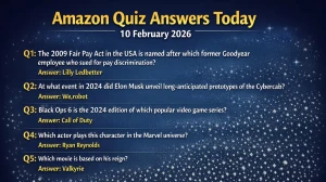 Amazon Quiz Answers Today for 10 February 2026 - All 5 Question and Answers