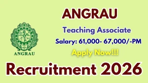 ANGRAU Teaching Associate Recruitment 2026 - Walkin