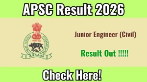 APSC JE Result 2026 - Download Selection List @apsc.nic.in