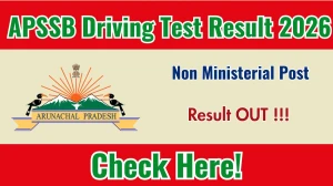 APSSB Non Ministerial Driving Test Result 2026 OUT - Download Scorecard @apssb.nic.in