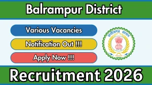 Balrampur District Recruitment 2026 - Apply Offline for 15 District Institutions Expert, Block Coordinator And More Posts