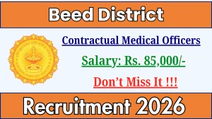 Beed District Contractual Medical Officers Recruitment 2026 - Apply Offline
