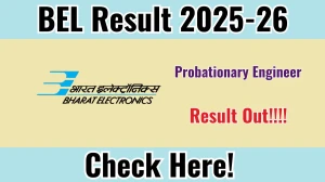 BEL Probationary Engineer Result 2025-26 - Download Scorecard @bel-india.in