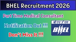 BHEL Part Time Medical Consultant Recruitment 2026 - Apply Online