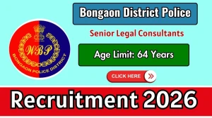 Bongaon District Police Senior Legal Consultants Recruitment 2026 - Apply Offline