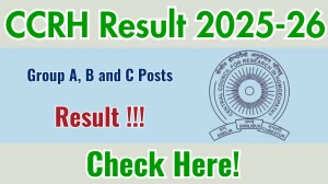 CCRH Result 2025-26 - Download Scorecard @ ccrhindia.ayush.gov.in