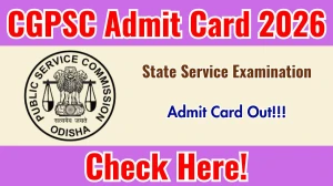CGPSC SSE Admit Card 2026 Out - Download Here