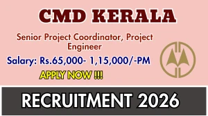 CMD Kerala Recruitment 2026 – Apply Online for Senior Project Coordinator, Project Engineer Posts