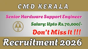 CMD Kerala Senior Hardware Support Engineer Recruitment 2026 - Apply Online