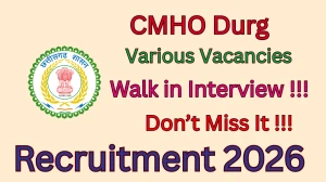 CMHO Durg Recruitment 2026 – Walk in for Lab Assistant, Dental Assistant and More Posts CMHO Durg Recruitment 2026 – Walk in for Lab Assistant, Dental Assistant and More Posts
