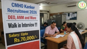 CMHO Kanker Recruitment 2026 – Walk in for 71 DEO, ANM and More Posts CMHO Kanker Recruitment 2026 – Walk in for 71 DEO, ANM and More Posts