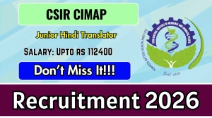 CSIR CIMAP Junior Hindi Translator Recruitment 2026 - Apply Online