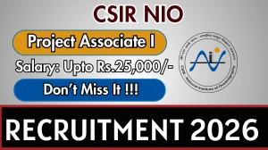 CSIR NIO Project Associate I Recruitment 2026 - Apply Online