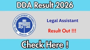 DDA Legal Assistant Result 2026 - Check Merit List @dda.gov.in