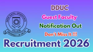 DDUC Guest Faculty Recruitment 2026 – Apply Online