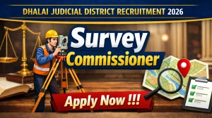 Dhalai Judicial District Survey Commissioner Recruitment 2026 - Apply Offline