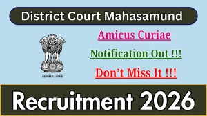 District Court Mahasamund Amicus Curiae Recruitment 2026 - Apply Offline for 20 Posts