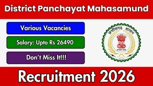 District Panchayat Mahasamund Recruitment 2026 - Apply Offline for 04 Regional Coordinator, Accounts cum MIS Assistant Posts