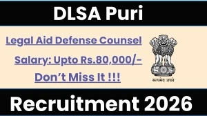 DLSA Puri Legal Aid Defense Counsel Recruitment 2026 - Apply Offline