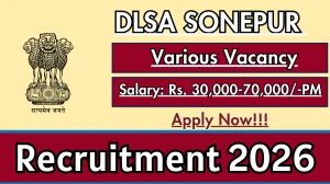 DLSA Sonepur Recruitment 2026 - Apply Offline for Assistant, Deputy Chief and More Posts DLSA Sonepur Recruitment 2026 - Apply Offline for Assistant, Deputy Chief and More Posts