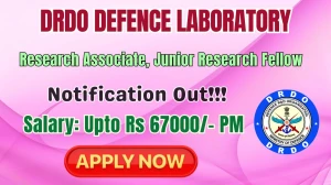DRDO Defence Laboratory Recruitment 2026 – Walk in for 12 Research Associate, Junior Research Fellow Posts DRDO Defence Laboratory Recruitment 2026 – Walk in for 12 Research Associate, Junior Research Fellow Posts
