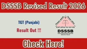 DSSSB TGT (Punjabi) Revised Result 2026 - Download Scorecard @dsssb.delhi.gov.in