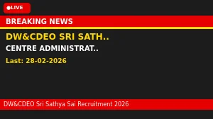 DW&CDEO Sri Sathya Sai Centre Administrator Recruitment 2026 - Apply Offline