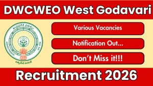 DWCWEO West Godavari Recruitment 2026 - Apply Offline for 13 Various Posts