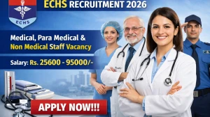 ECHS Recruitment 2026 - Apply Offline for 09 Medical, Para Medical & Non Medical staff Posts