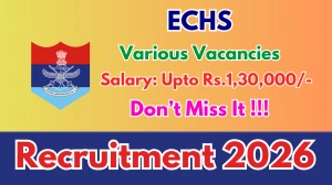 ECHS Recruitment 2026 - Apply Offline for 60 DEO, Clerk And More Posts ECHS Recruitment 2026 - Apply Offline for 60 DEO, Clerk And More Posts