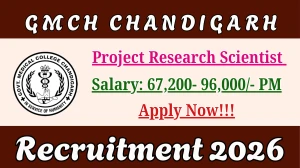 GMCH Chandigarh Project Research Scientist Recruitment 2026 – Apply Online