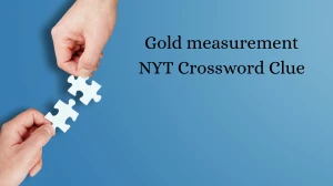 Gold measurement NYT Crossword Clue