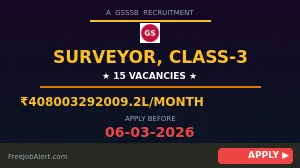 GSSSB Surveyor Recruitment 2026 - Apply Online for 15 Posts